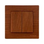 Set 10 Întrerupător Dublu Efect lemn Klaus