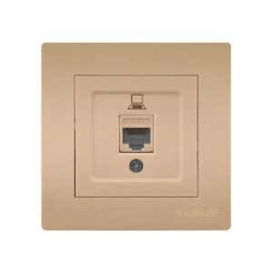 Set 10 Priza Date Cat5e RJ45 Auriu mat KE01412 Klaus