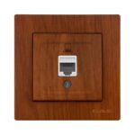 Set 10 Priza Date Cat5e RJ45 Efect lemn KE01512 Klaus