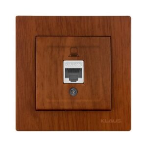 Set 10 Priza Date Cat5e RJ45 Efect lemn KE01512 Klaus