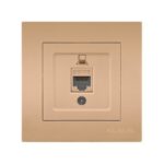 Set 10 Priza Date Cat6 RJ45 Auriu mat Klaus