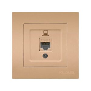 Set 10 Priza Date Cat6 RJ45 Auriu mat Klaus