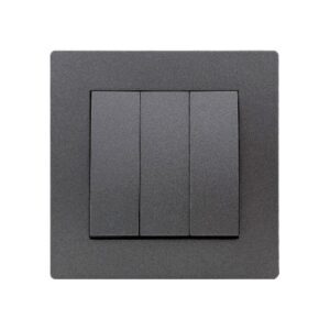 Set 10 Întrerupător Triplu Antracit (gri închis) Klaus