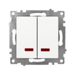 Ramă Întrerupător Dublu Alb KE01104W Klaus