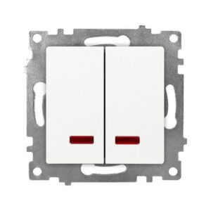 Ramă Întrerupător Dublu Alb KE01104W Klaus