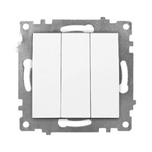Ramă Întrerupător Triplu Alb KE01118W Klaus