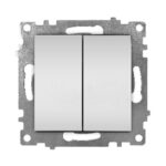 Ramă Întrerupător Dublu Aluminiu (gri metalic) 03 Klaus