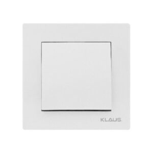 Set 10 Întrerupător Simplu Alb Klaus