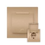 Set 10 Priza Dubla Schuko Auriu mat KE01409 Klaus