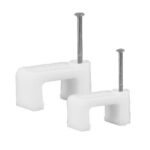 Set 100 Cleme Patrata Fixare Cablu 9mm Klaus