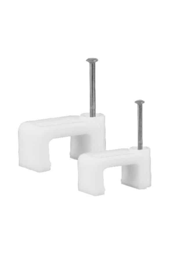 Set 100 Cleme Patrata Fixare Cablu 6mm Klaus