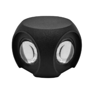 Aplica LED Perete 4W Alb Cald IP54 Negru KE46454 Klaus