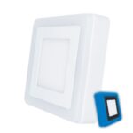 Panou LED Pătrat 18+6W Albastru 6500K Klaus