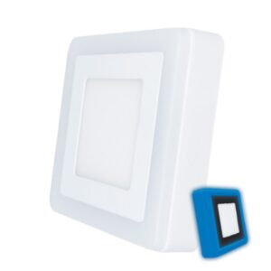 Panou LED Pătrat 18+6W Albastru 6500K Klaus