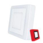 Panou LED Pătrat 18+6W Roșu 6500K Klaus