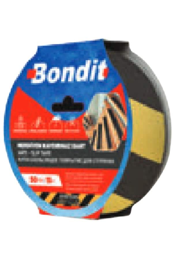 Bandă Antiderapantă Galben-Negru 50 mm × 15 m Bondit — ambalaj