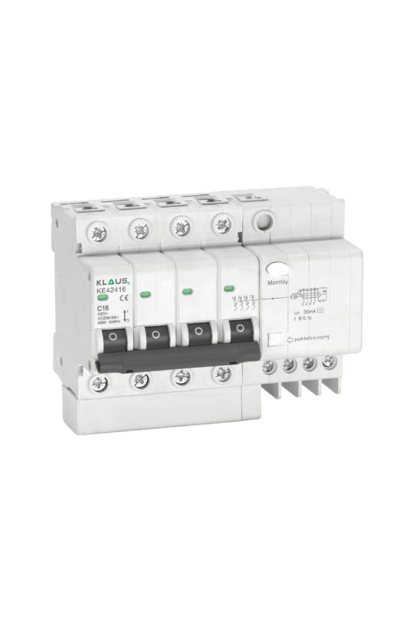 Siguranță Diferențială RCBO 3P+N 16A 30mA 4.5kA Klaus